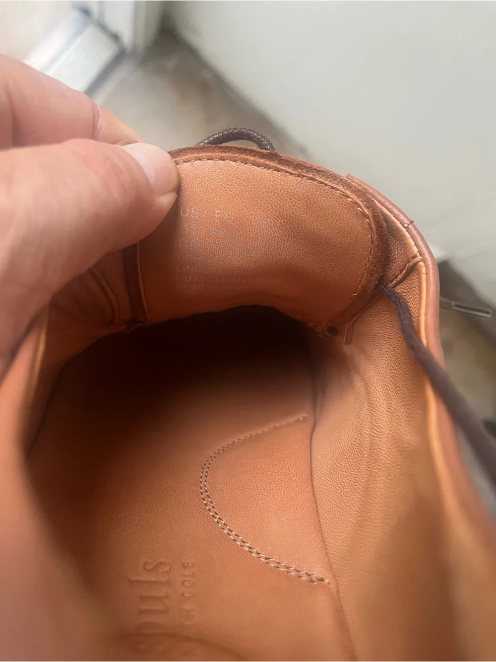 gentle souls Men's Tan Brown Leather Derby Oxfords